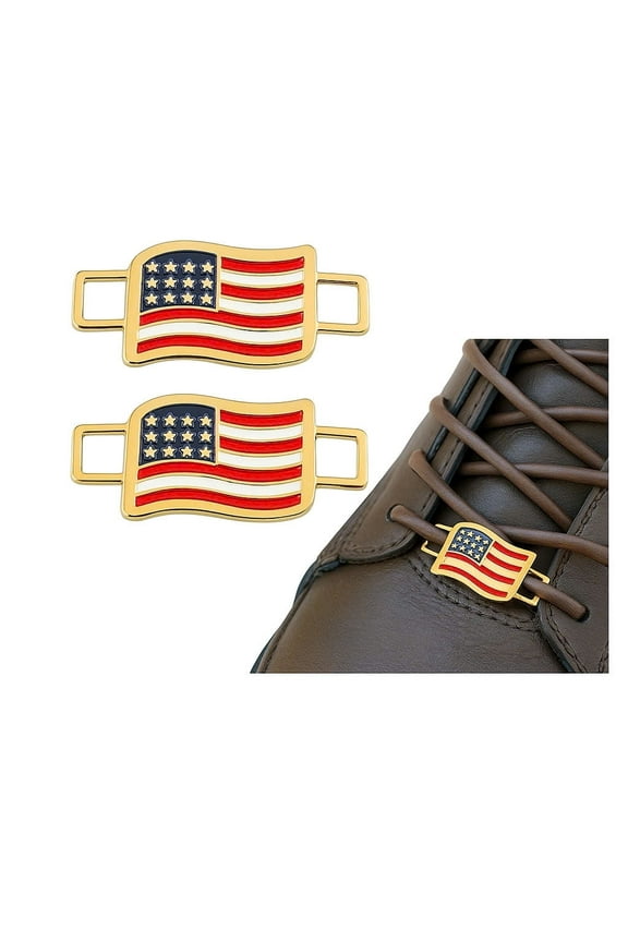 2 Usa Flags Shoes Boot Lace Keeper Us American Union Workers Sneaker Charms For Shoes Laces Charms for Women Boots Sneakers
