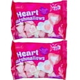 (2) Valentine's Heart Marshmallows, 5.1oz Bag HeartShaped Fluffy Pink