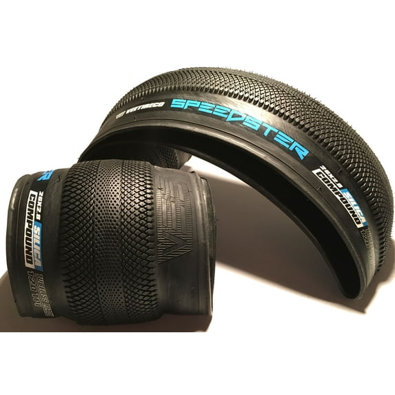 2 Vee Rubber Speedster 26x2.8 Pair of Bicycle Tires Folding Bead Silica Compound