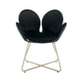 thumbnail image 1 of 2 Velvet Decorative Chairs, Comfortable and Lovely Office Chair with Upholstery, Vanity Chair with Metal Legs, Modern Armchair with Love Back for Living Room, Bedroom, Office, 1 of 8