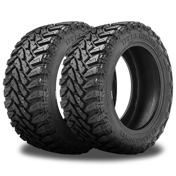 2 Venom Power Terra Hunter M/T 38x15.5x26 126P Mud Tires [ Load F, 12 PLY ] CVPMT30 / 38/15.5/26 / 3815.526