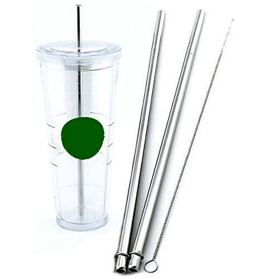 2 Venti Stainless Steel CocoStraw Replacement Straws 2qty For Hot & Cold Travel Mug To-Go Drink Cups