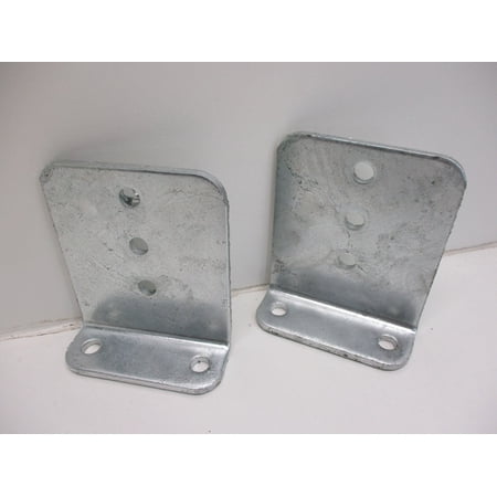 (2) Vertical Pontoon Boat Trailer Bunk Bolster L Brackets / 5" by 6" Galvanized