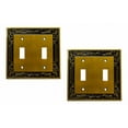 thumbnail image 1 of 2 Victorian Switch Plate Double Toggle Antique Solid Brass | Renovator's Supply, 1 of 3