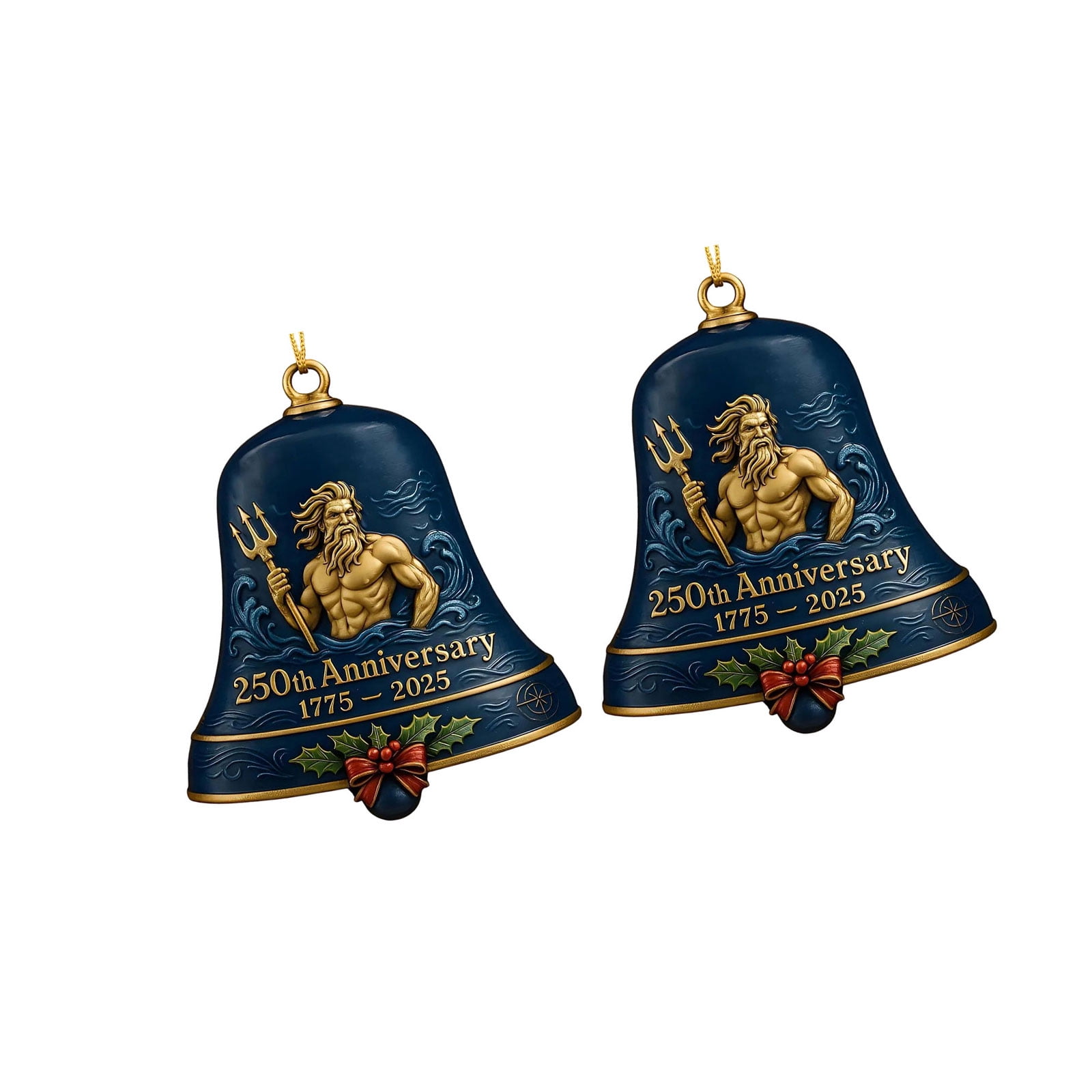 2. Vintage 250 Years Bells Decoration, Anniversary Ornament for Holiday ...