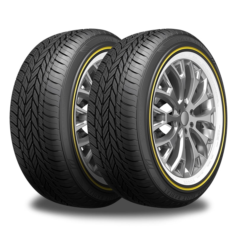 2 Vogue Tyres Custom Built Radial 235/70R15 106H White/Gold Sidewall ...