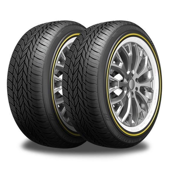 2 Vogue Tyres Custom Built Radial 245/45R19 102V White/Gold Sidewall Tires 460AA 0.3206.301 / 245/45/19 / 2454519