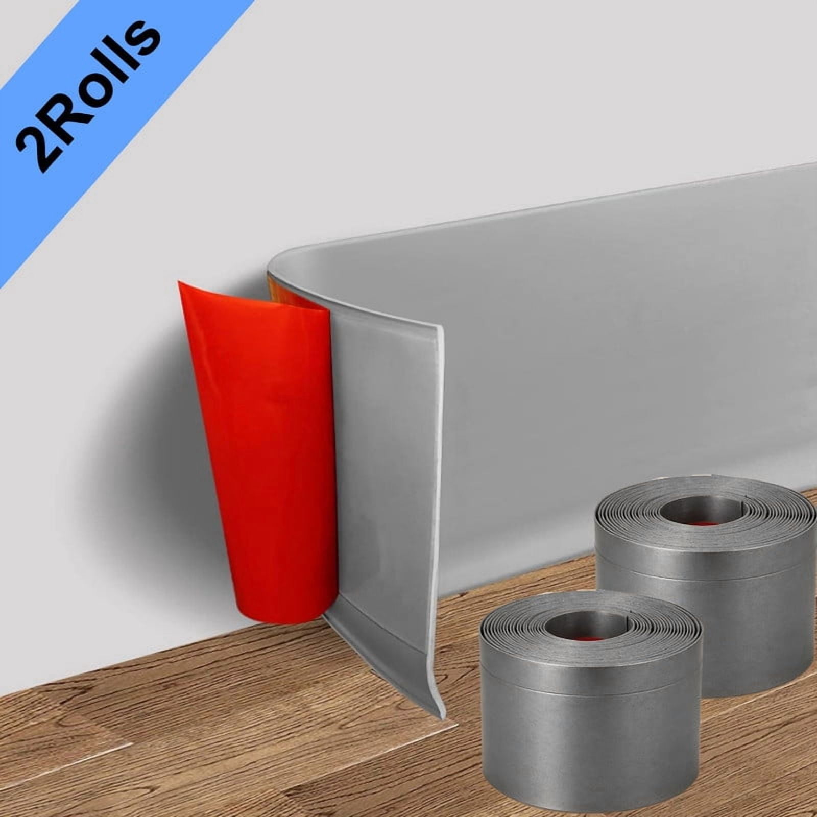 2 Volumes Flexible Baseboard Molding Trim, Peel and Stick Rubber Wall ...