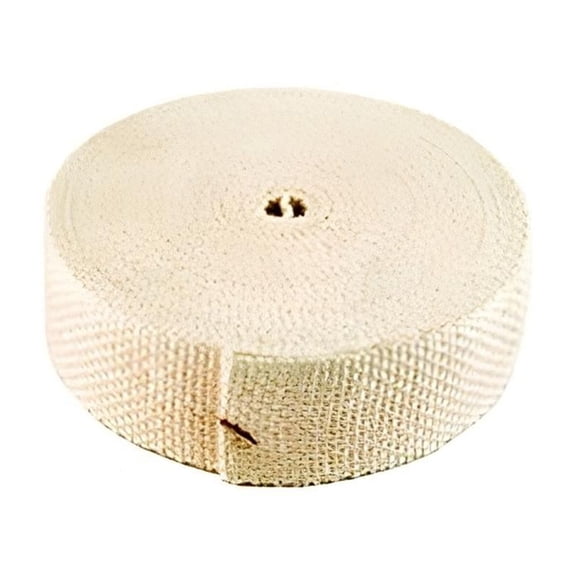 OEM Grade Tan Exhaust Wrap 2 Inch x 50 Foot Roll Compatible with Marine Automotive Motorcycle ATV UTV Header Pipe High Temperature Fiberglass Wrap