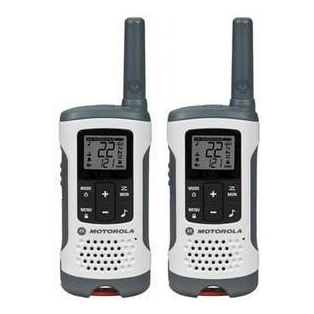 Motorola - Talkabout 25-Mile, 22-Channel FRS/GMRS 2-Way Radio (Pair) - White with Red Lanyard Bar