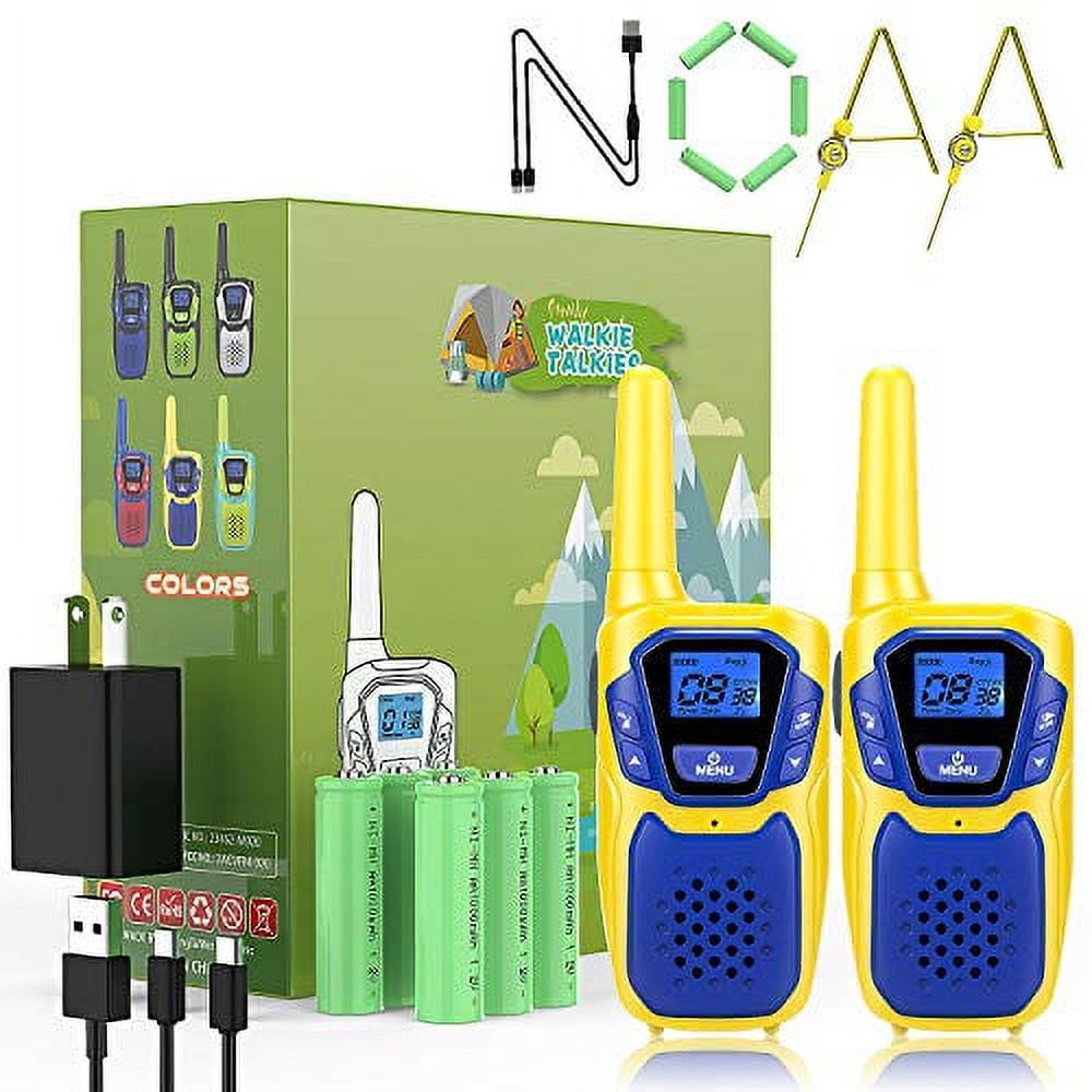 2 Walkie Talkies for Girls Boys Adult Long Range Rechargeable, Topsung