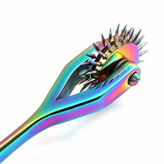 2 Wartenberg Pin Wheel Pinwheel 2 & 7 Head Multi Color Rainbow