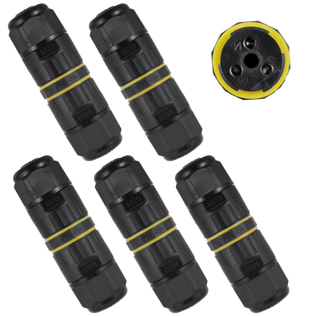 2Way 3PIN M20 Outdoor Electrical Cable Junction Connectors, IP68