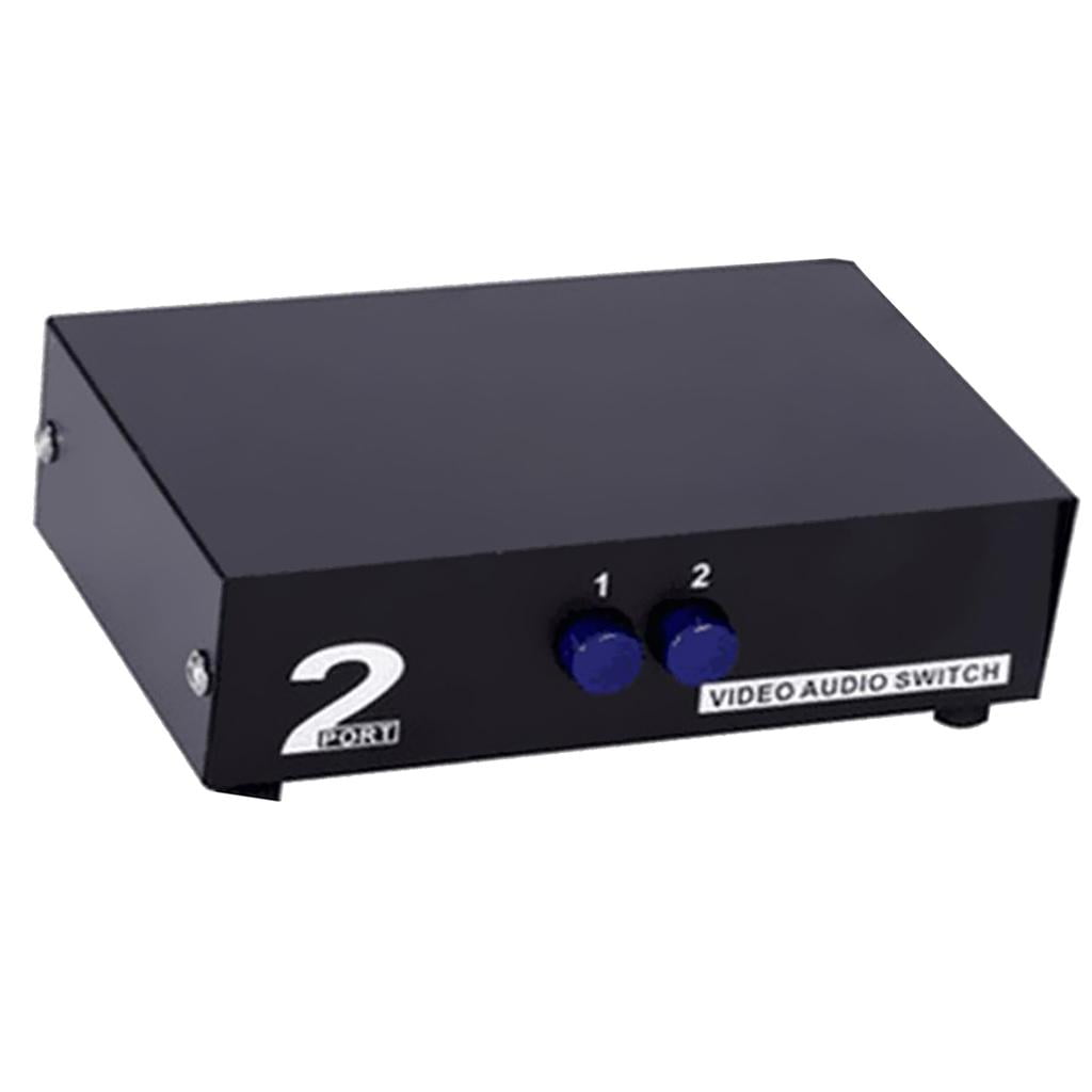 2-Way AV Switch Switcher 2 Out Composite Video L/ Seleor Box