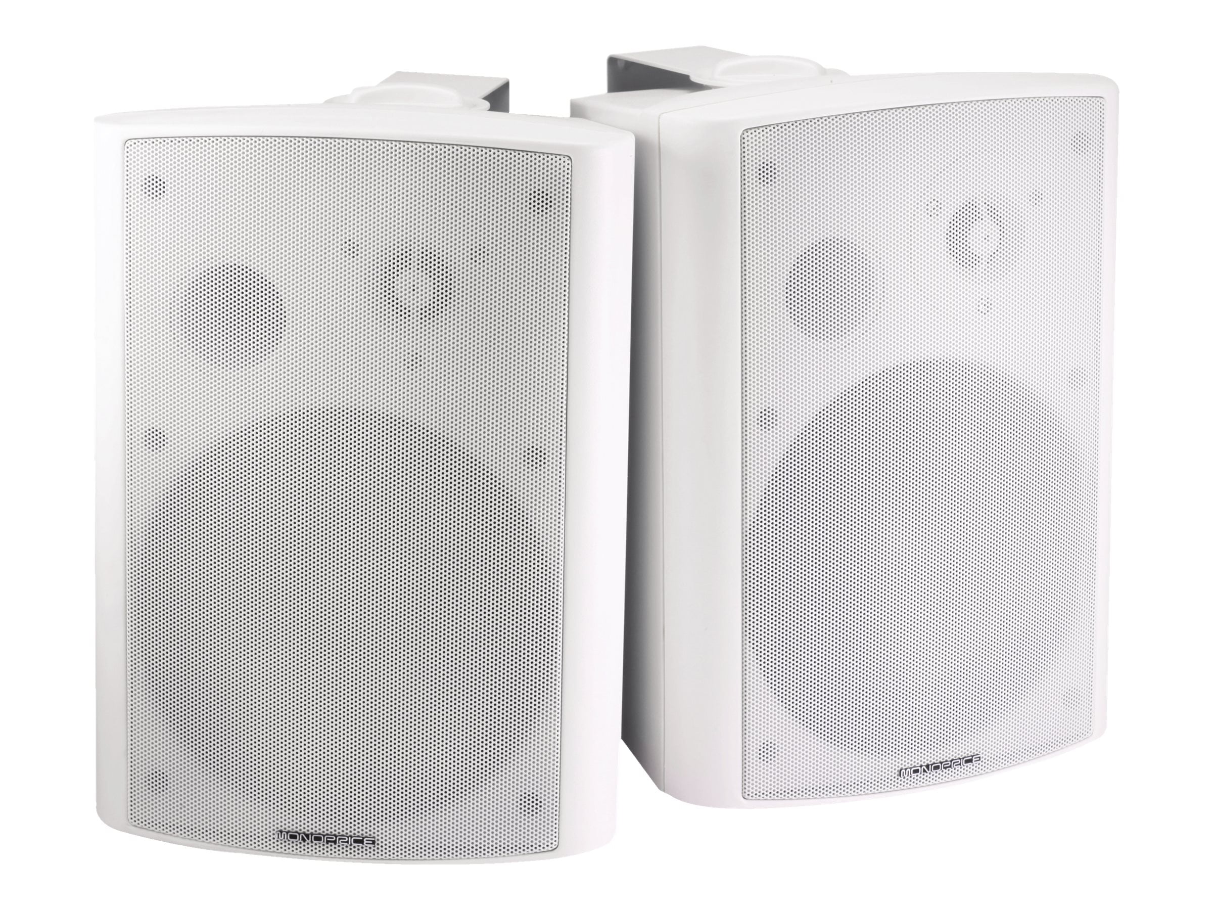 2-Way Active Wall Mount Speakers (Pair) - 25W - White