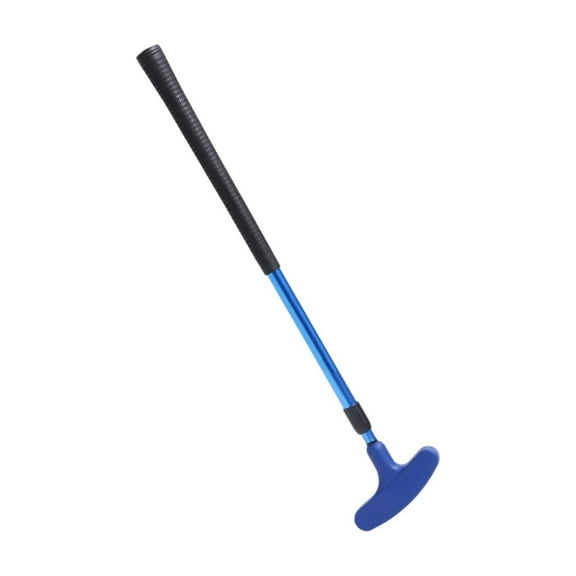 2-Way Adjustable Telescopic Golf Putter Double-Sided with Scale Non-Slip Grip Aluminum Alloy for Indoor Outdoor Practice Training Junior All Season Blue