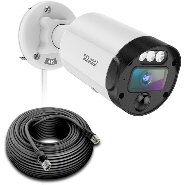 【2Way Audio & 130° Ultra WideAngle】 4K 8MP Outdoor Home POE Extended