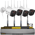 thumbnail image 1 of OOSSXX 5MP 4-Camera Wireless Security System with Dual Antenna WiFi, 130° Wide Angle Outdoor Cameras with 4K 16CH NVR, 1 of 11