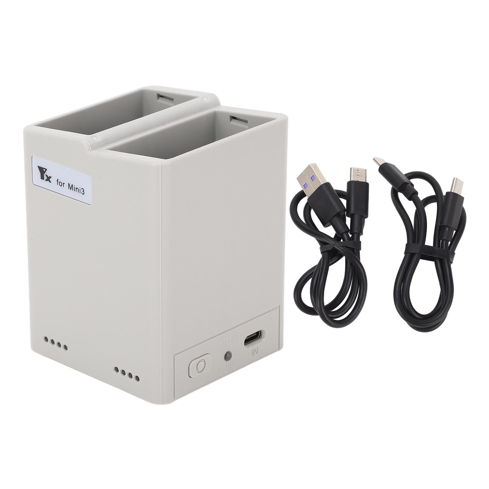 Dual Charging Hub For DJI Mini 4K, Mini 2, Mini 2 SE, Mini SE Drone Batteries - Check Power & Charge Sequentially