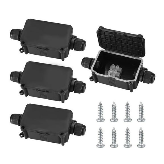 2 Way Cable Connectors Ip66 Waterproof Junction Box Set Of 4 For Outdoors