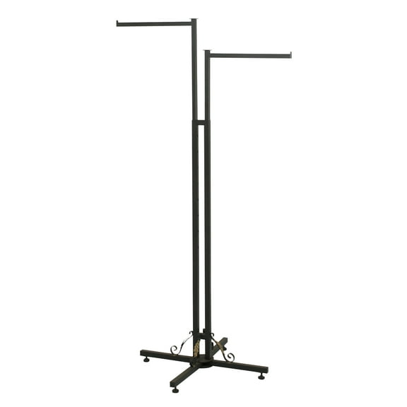 SSWBasics 2-Way Clothing Rack with Straight Arms- Adjustable Leveler Glides