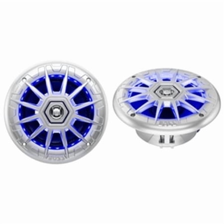 2-Way Coaxial Marine Speakers with RGB LED Lights, 6.5 in.