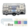 2 Way Fuse Block Box Transparent Cover Fuses Holder for Car Marine