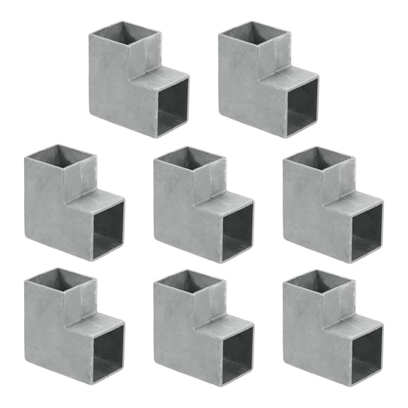 2-Way Gazebo Brackets Kit, Aluminum Elbow Connector Corner Bracket, Woodworking DIY Post Base Kit for 1.3" x 1.3" Lumber for Outdoor Patio Gazebo Log Cabins (8 Pack)