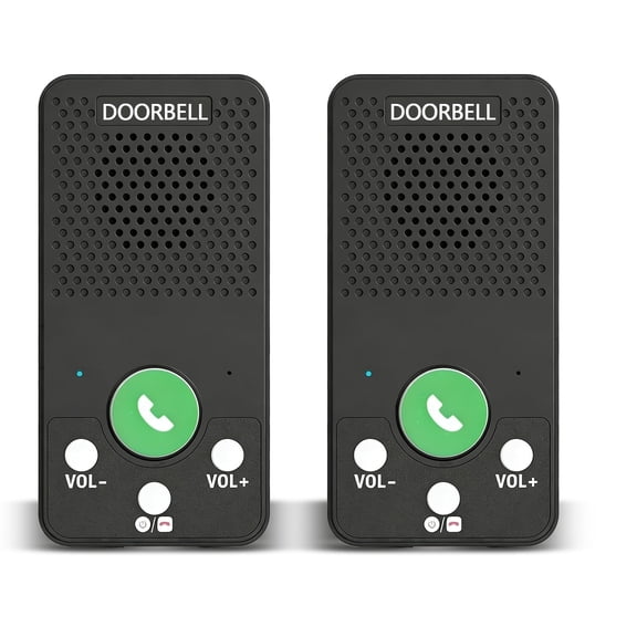 Mutai 2-Way Wireless Intercom for Seniors, Hands-Free Full Duplex, Long Range Elderly Communication Radio, 4 Ringtones