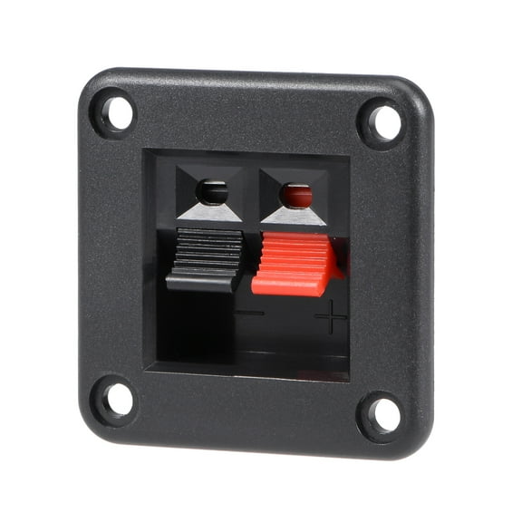 2 Way Jack Socket Spring Push Release Connector Speaker Terminal Strip Block