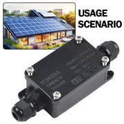 2 Way Outdoor Waterproof Ip65 Cable Connector Pc Junction Box 240V Black