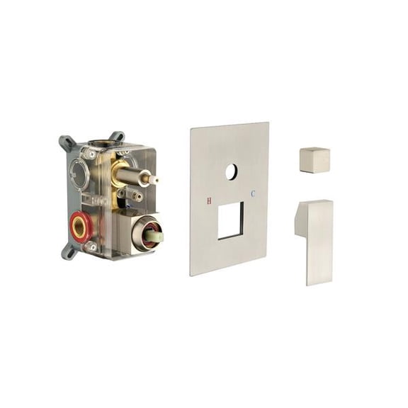 2 Way Outlet Solid Brass Shower Diverter Valve Mixer Rough In Handle Valve Replacement Kit