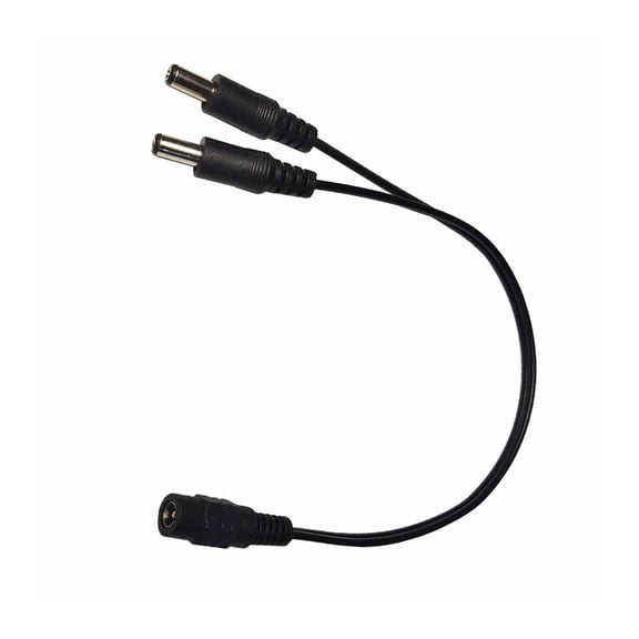 2 Way Power Distribution Cable, DC5.5x2.1mm Adapter Power Splitter Cable for LED Lighting and Surveillances Gear