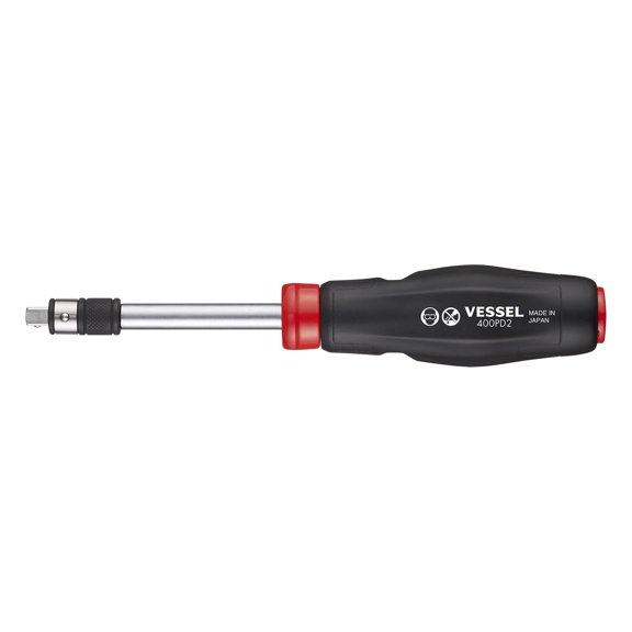2-Way Power Screwdriver with Dual-Function Drive and Included Bits