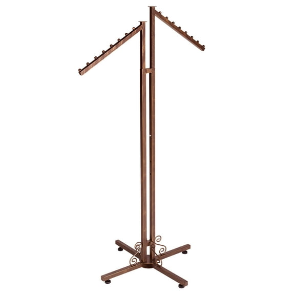 SSWBasics 2 Way Rack Clothing Rack - Cobblestone Design (Slant Arms)