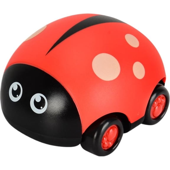2 Way Return Car Cute Friction Ladybug Toy Forward and Backward Beetle Car Ladybug Toy Shaped Friction Vehicle Kids Toys cars decor Non Non pullback 3-5 ladybugs Parent Parent toys lady Educat