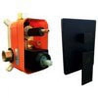 2-Way Rough-In Valve With Cover Plate, Handle and Diverter, Matte Black Finish
