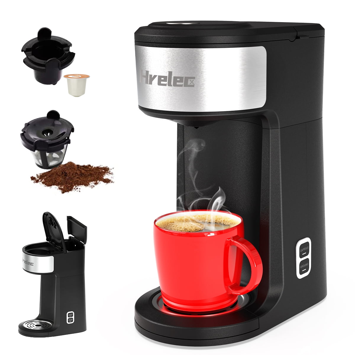 Dual Coffee Maker Brewer, Includes Two 14 Oz Travel Mugs – Shop