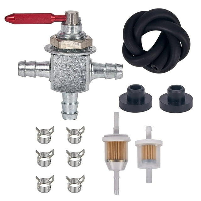 2 Way Steel Fuel Oil Gas Petcock in Line CutOff Valve Kit Replaces For