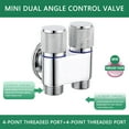 thumbnail image 1 of 2-Way Toilet Bidet Shower Faucet Angle | Alloy Mini Washing Machine Water Stop | 4-Point Thread Universal Connection | 90° Quick Opening Handle | Bathroom Plumbing Accessories, 1 of 9