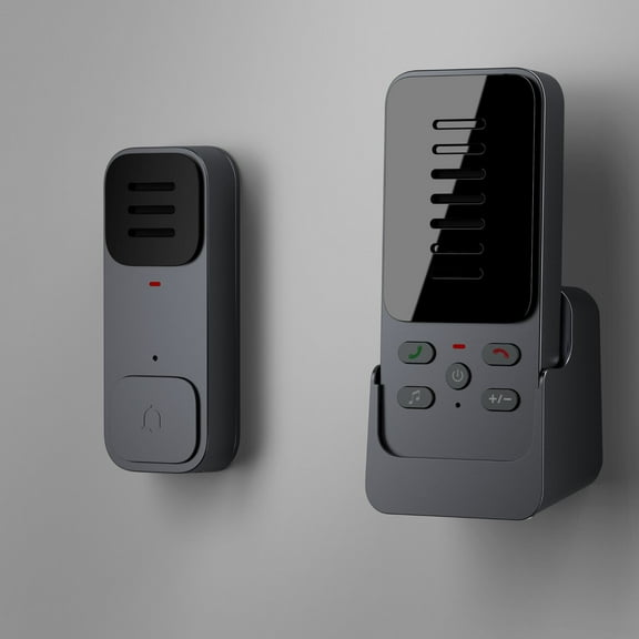 2 Way Voice Intercom Doorbell, Wireless Intercomunicador 300M Clear Sound Duplex Call with Battery for Home Office Security