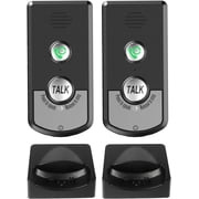 2 Way Voice Intercom System Super Long Range Wireless Intercom Waterproof Indoor/Outdoor Interphone Easy Install for Home, Hospital, Office