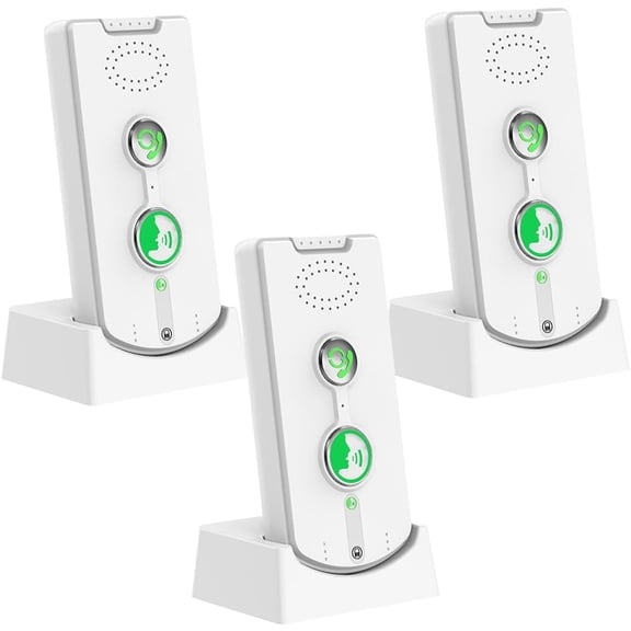 2 Way Wireless for Home Office,Portable Room to Room Long Range Intercom System with Charging Base, Long Standby Time 5 Level Volume Adjustment,38 Ringtones Adjustment (3 Pack)