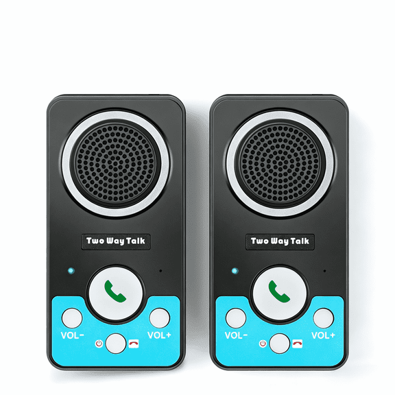 UHAXZ Elderly Intercom System, Full Duplex Talk, Wireless, Portable, 2-pack