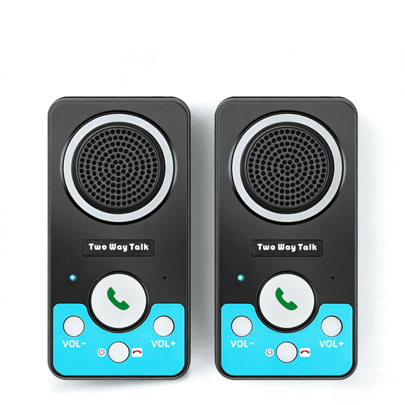 UHAXZ 2-Way Intercom System for Elderly, Full Duplex Hands-Free Talk, Up to 10 Days Standby , 1000mAh Battery, No Wifi Needed, (2-Pack)