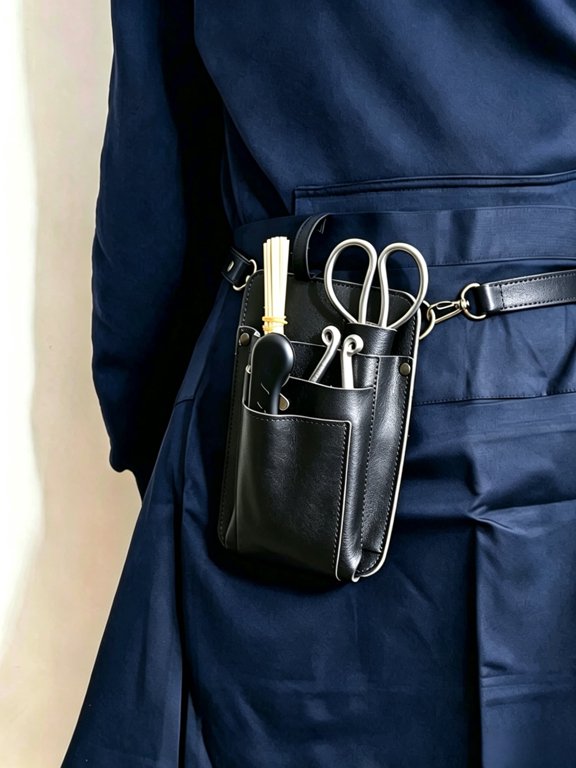 2 Ways Genuine leather craft waist & crossbody pouch tool belt bag for gardener, florist, barber