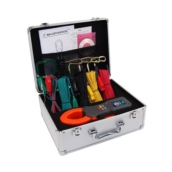 2 Ways Of Testing Clamp Test 0.00ohm-1500ohm Line 0.00ohm-3000ohm Earth Ground Resistance Tester ,Easy to Use