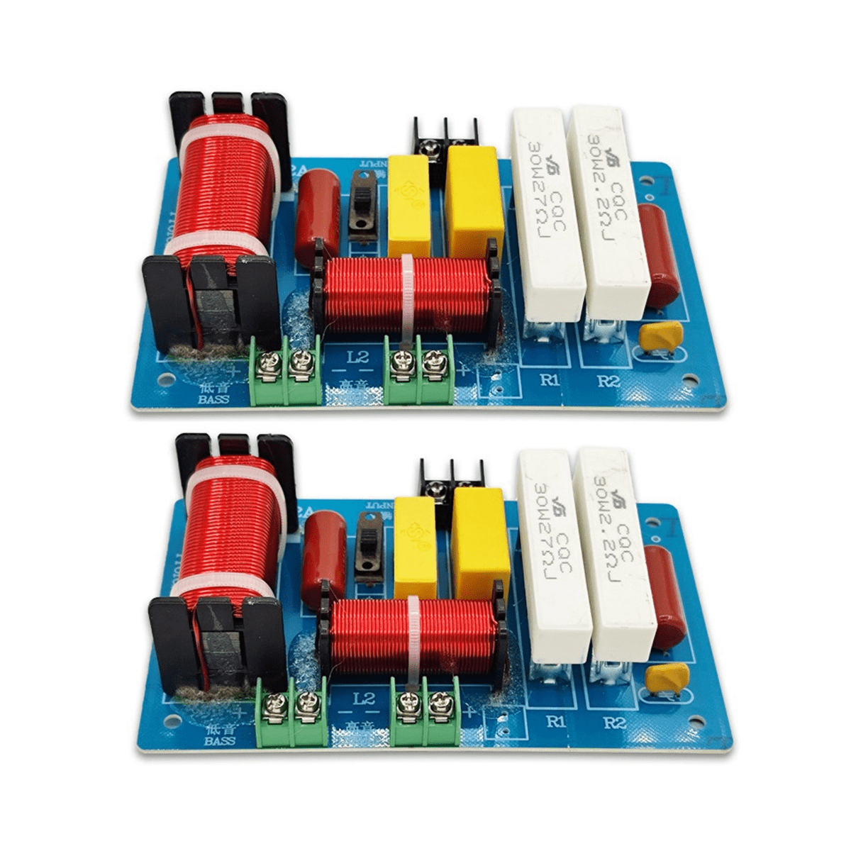 2 Ways Speaker + 450W Pure Bass Subwoofer Frequency Divider Filters