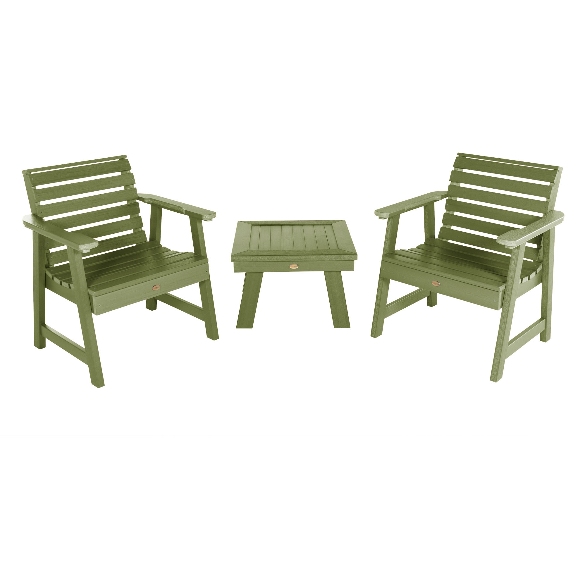 2 Weatherly Garden Chairs with 1 Square Side Table - image 1 of 2