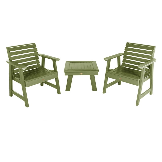 2 Weatherly Garden Chairs with 1 Square Side Table